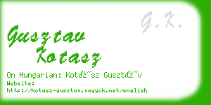 gusztav kotasz business card